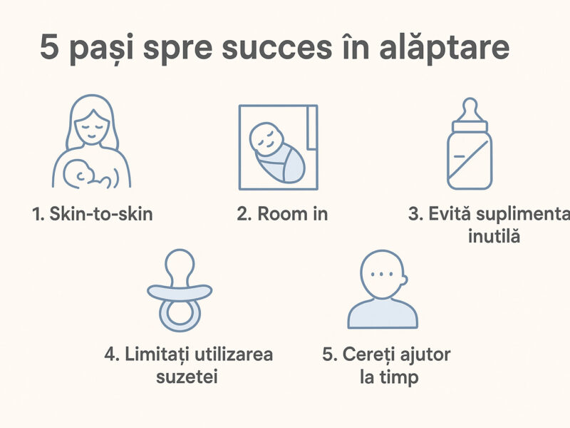 5 pași spre succes în alăptare